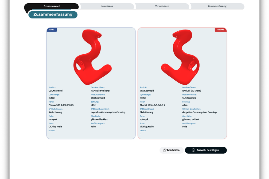 Jetzt online – Unser 3D-Otoplastikkonfigurator